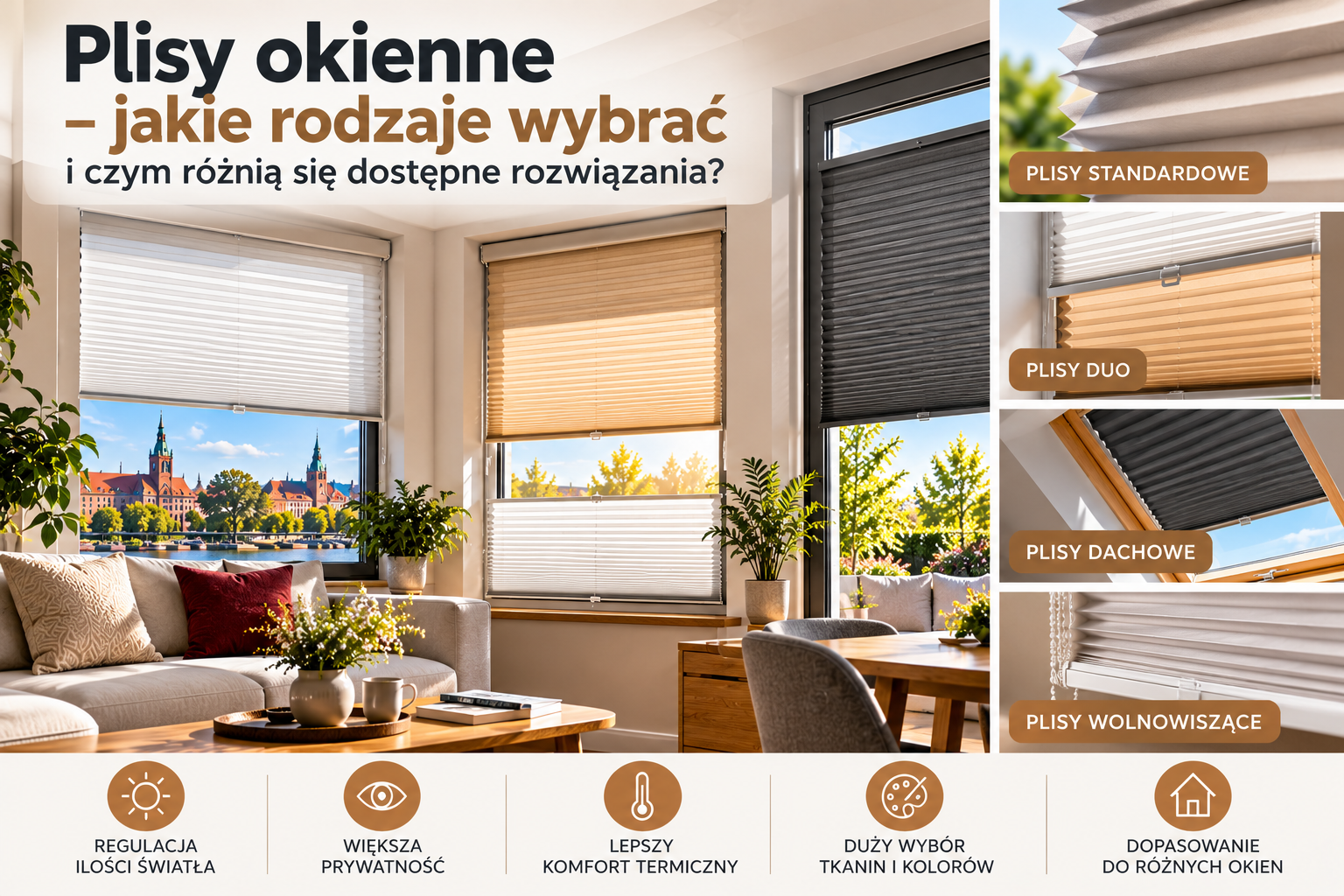 Plisy okienne – jakie rodzaje wybrać i czym różnią się dostępne rozwiązania?